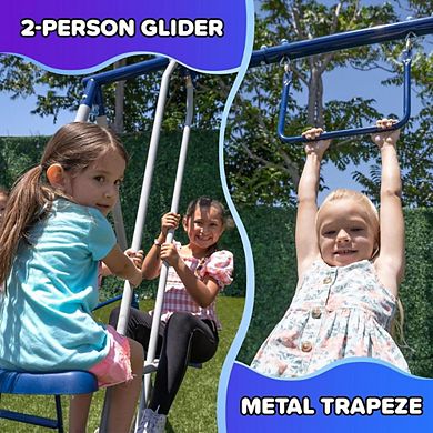 Bronze Heavy-Duty Metal Swing Set
