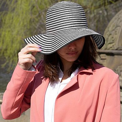 Magid Striped Straw Floppy Hat