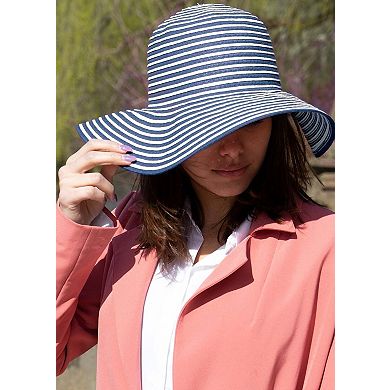 Magid Striped Straw Floppy Hat