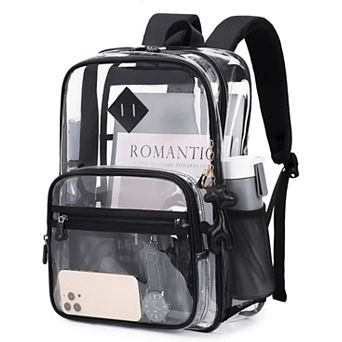 Clear Backpack Heavy Duty Transparent Backpack for School Clear Bags