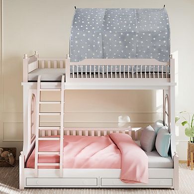 Kids Bed Tent with Glow Stars and Play Tunnel