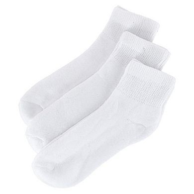 CTM Men's Diabetic Cushioned Ankle Socks (3 Pairs)