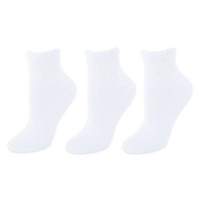 CTM Men's Diabetic Cushioned Ankle Socks (3 Pairs)