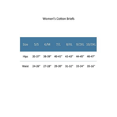 CTM Women's Plus Size Assorted Cotton Briefs (5 Pack)