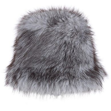CTM Women's Soft Fur Fuzzy Bucket Hat