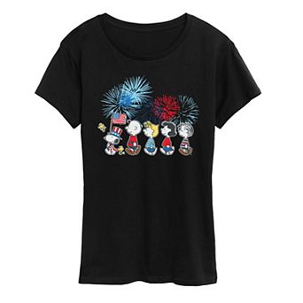 Women's Peanuts Patriotic Parade & Fireworks Graphic Tee