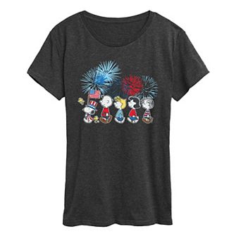 Women's Peanuts Patriotic Parade & Fireworks Graphic Tee
