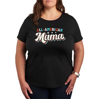 Plus Size All-American Mama Graphic Tee