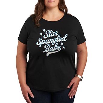Plus Size Star Spangled Babe Graphic Tee