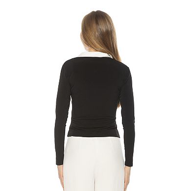 Women's ALEXIA ADMOR Collared Half Button Down Top