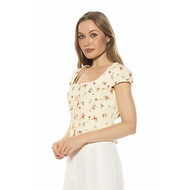 Women's ALEXIA ADMOR Square Neck Cap Sleeve Button Down Vest