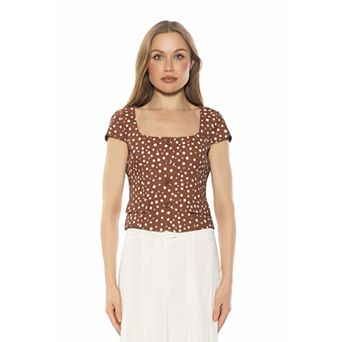 Women's ALEXIA ADMOR Square Neck Cap Sleeve Button Down Vest