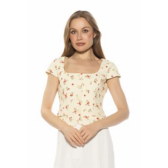 Women's ALEXIA ADMOR Square Neck Cap Sleeve Button Down Vest