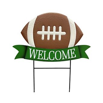 Celebrate Together™ Fall Football Welcome Metal Garden Stake Outdoor Decor