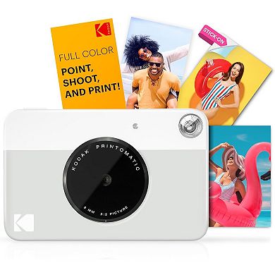 Kodak Printomatic Instant Print Camera Bundle with Pink Soft Case & 20-Pack Zink Photo Paper