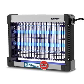 Flowtron Indoor Bug Zapper with 500 Sq Ft Coverage, 3000V Power, LED Lamp, Shock Grid & 8W Bulbs