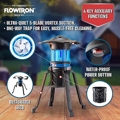 Flowtron Indoor Outdoor Bug Trap Zapper Electric Insect Killer with UV Light & Fan, 530 Sq Ft