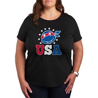 Plus Size Teenage Mutant Ninja Turtles USA Graphic Tee