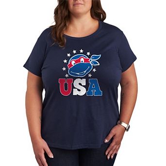 Plus Size Teenage Mutant Ninja Turtles USA Graphic Tee