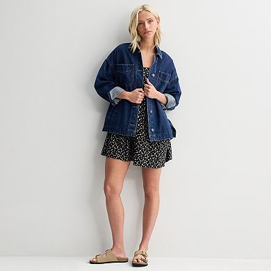 Juniors' SO® Puffer Sleeve Mini Dress