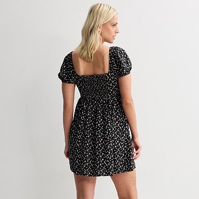 Juniors' SO® Puffer Sleeve Mini Dress