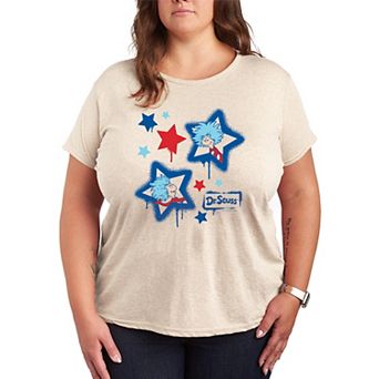 Plus Size Dr. Seuss Thing 1 & Thing 2 Americana Graphic Tee