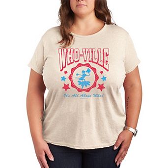 Plus Size Dr. Seuss Who-ville Americana Collegiate Graphic Tee
