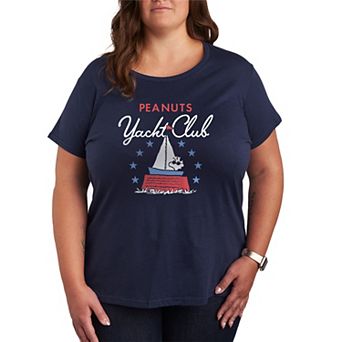 Plus Size Peanuts Yacht Club Graphic Tee