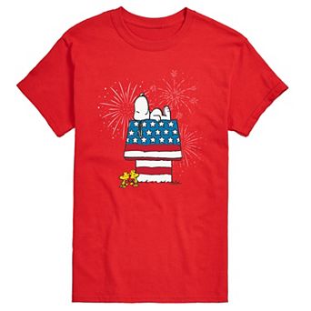 Big & Tall Peanuts Snoopy & Woodstock Fireworks Graphic Tee