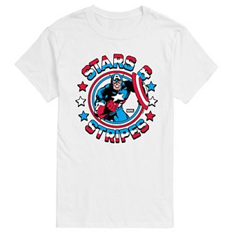 Big & Tall Marvel Captain America Stars & Stripes Graphic Tee