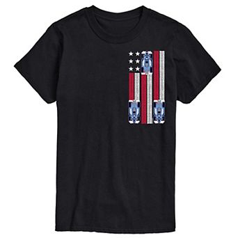 Big & Tall Hot Wheels USA Flag Graphic Tee