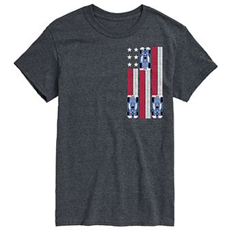 Big & Tall Hot Wheels USA Flag Graphic Tee