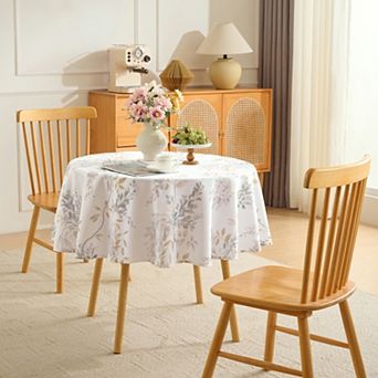 Sweet Home Collection Printed Waterproof Fabric Tablecloths, Easy Care Dining Table Covers