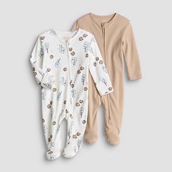 Baby Boys Jumping Beans® 2-Pack Sleep & Play One-Piece Bodysuits