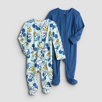 Baby Jumping Beans® Disney's Mickey & Donald 2-Pack Sleep & Play One-Piece