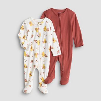 Baby Jumping Beans® Disney's Winnie the Pooh 2-Pack Sleep & Play One-Piece Bodysuits