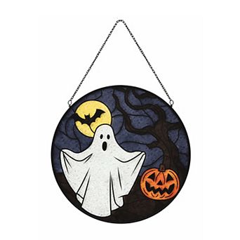 Ghostly Halloween Stained Glass Sun Catcher