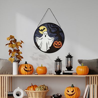 Ghostly Halloween Stained Glass Sun Catcher