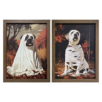 Set of 2 Framed Halloween Wall Art