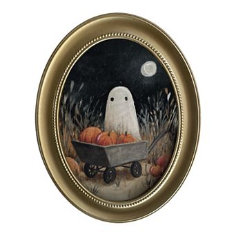 Decorative Oval Framed Ghost Wall Art