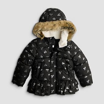 Baby & Toddler Girl Jumping Beans® Ruffle Parka Jacket