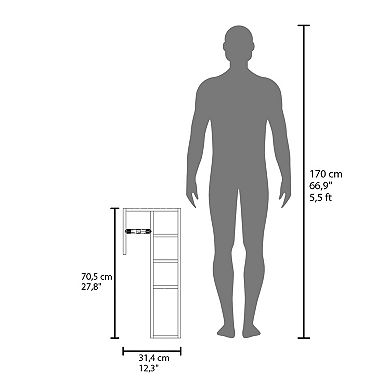 DEPOT E-SHOP Delco Storage Cabinet, 4 Shelves