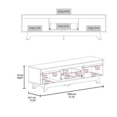 DEPOT E-SHOP Curlew TV Stand, 2 Doors, 1 Drawer