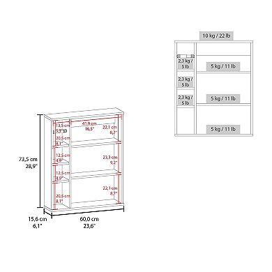 DEPOT E-SHOP Clayton Medicine Cabinet, 1 Door, 7 Shelves