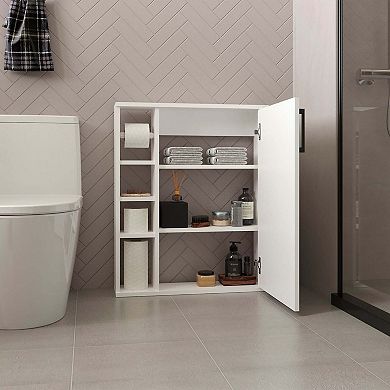DEPOT E-SHOP Clayton Medicine Cabinet, 1 Door, 7 Shelves