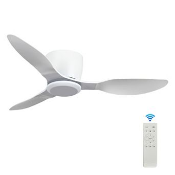 42" Modern 3 ABS Blades Flush Mount Standard Ceiling Fan with DC Motor and Remote