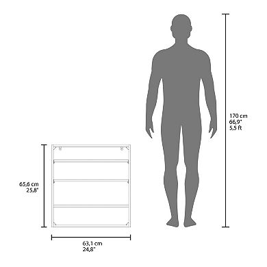 DEPOT E-SHOP Susitna Medicine Cabinet, 2 Doors, 4 Shelves