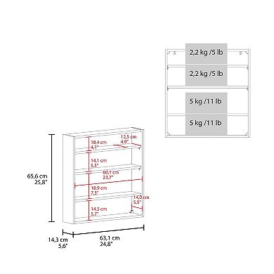 DEPOT E-SHOP Susitna Medicine Cabinet, 2 Doors, 4 Shelves