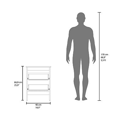 DEPOT E-SHOP Norge Nightstand, 2 Drawers