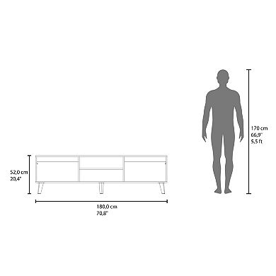 Elaine TV Stand, 2 Doors, 2 Shelves